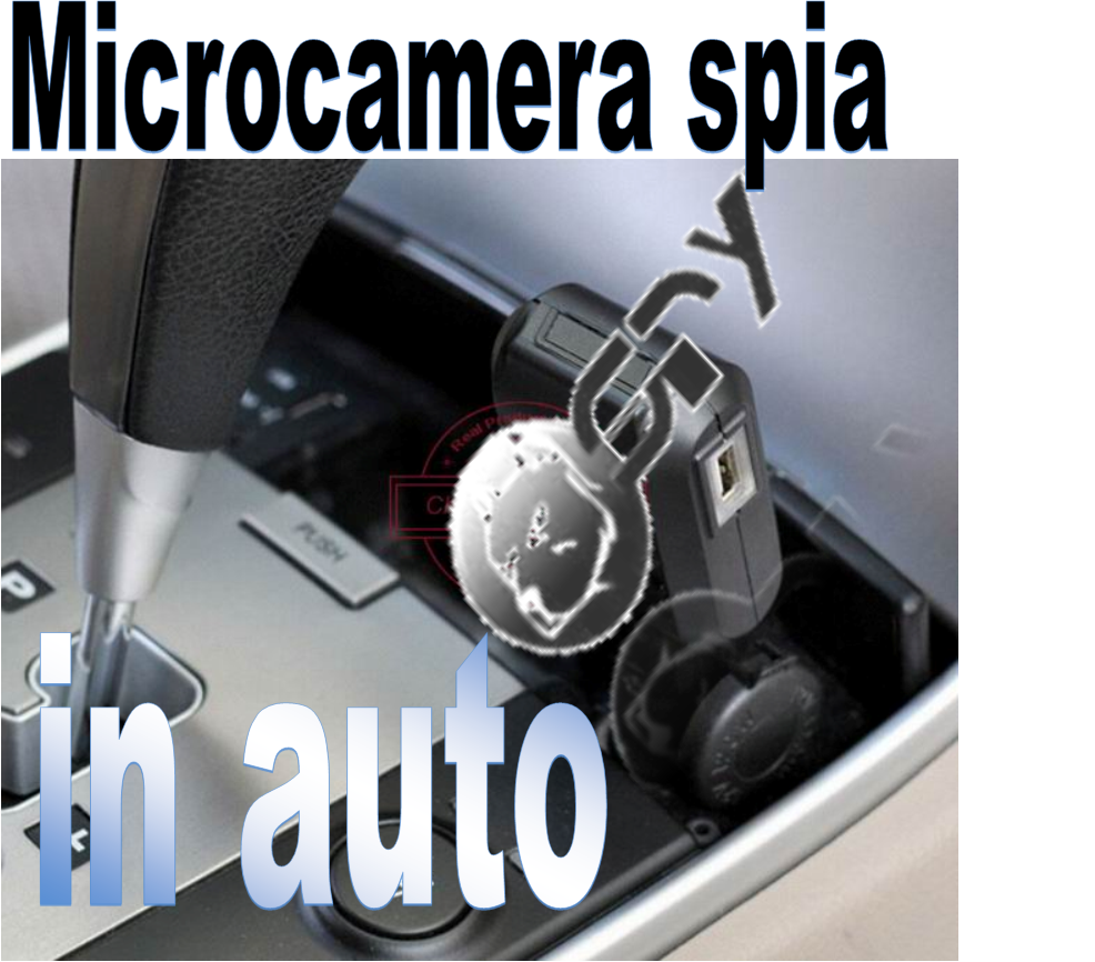 Microtelecamera spia in auto veicolo.